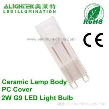 2w G9 Ceramic Led Light Bulb With High Cri Led Chip 